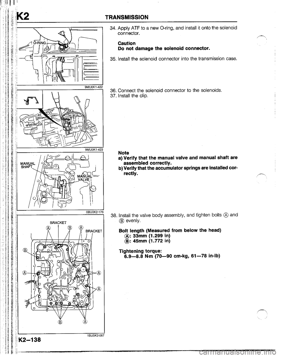 MAZDA B2200 1992  Workshop Manual 