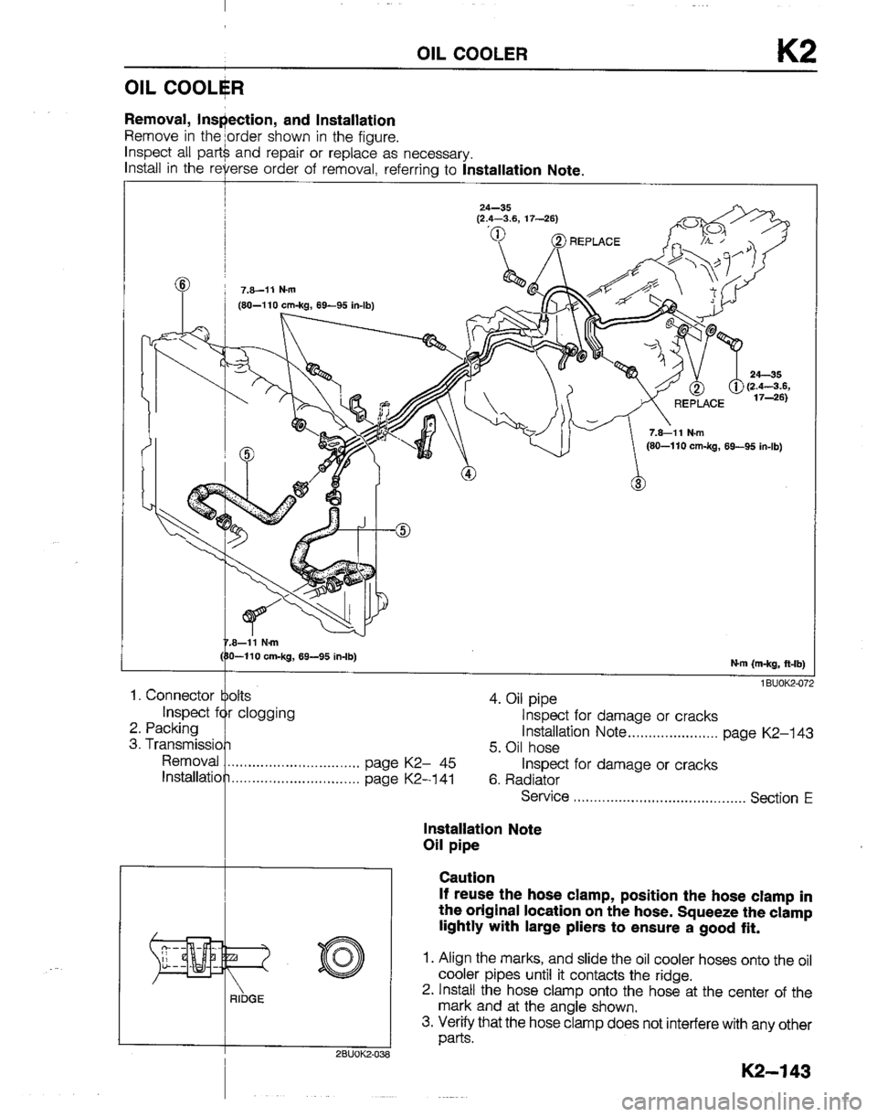 MAZDA B2200 1992  Workshop Manual 