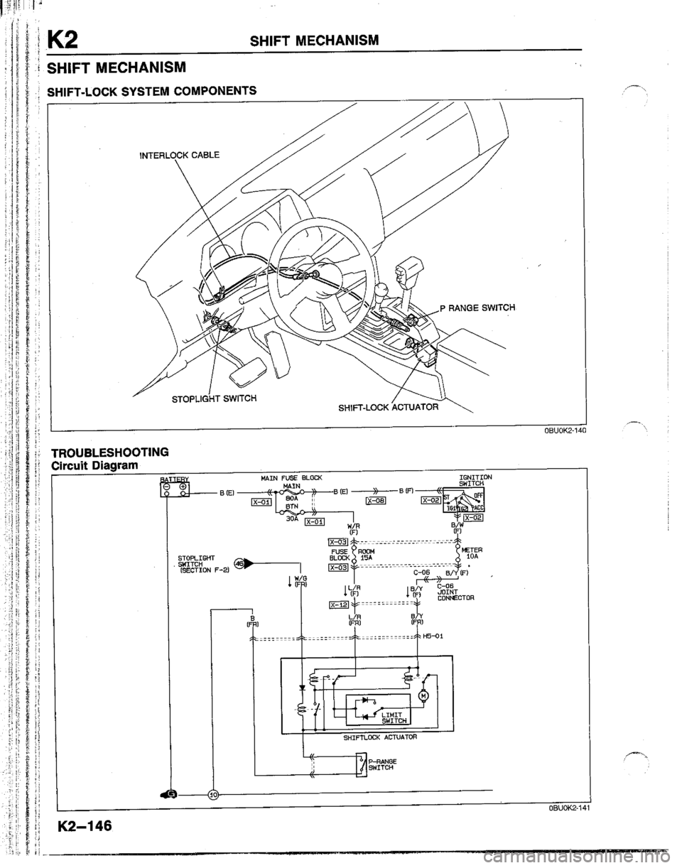 MAZDA B2200 1992  Workshop Manual 