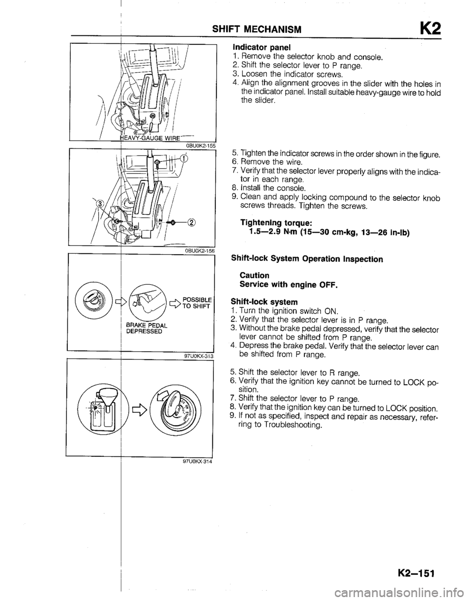 MAZDA B2200 1992  Workshop Manual 
