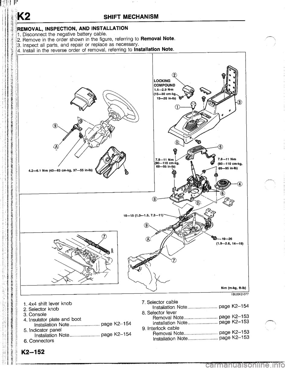 MAZDA B2200 1992  Workshop Manual 
