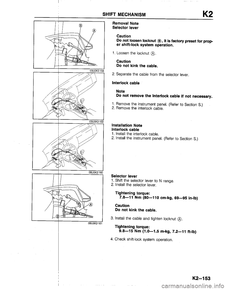 MAZDA B2200 1992  Workshop Manual 
