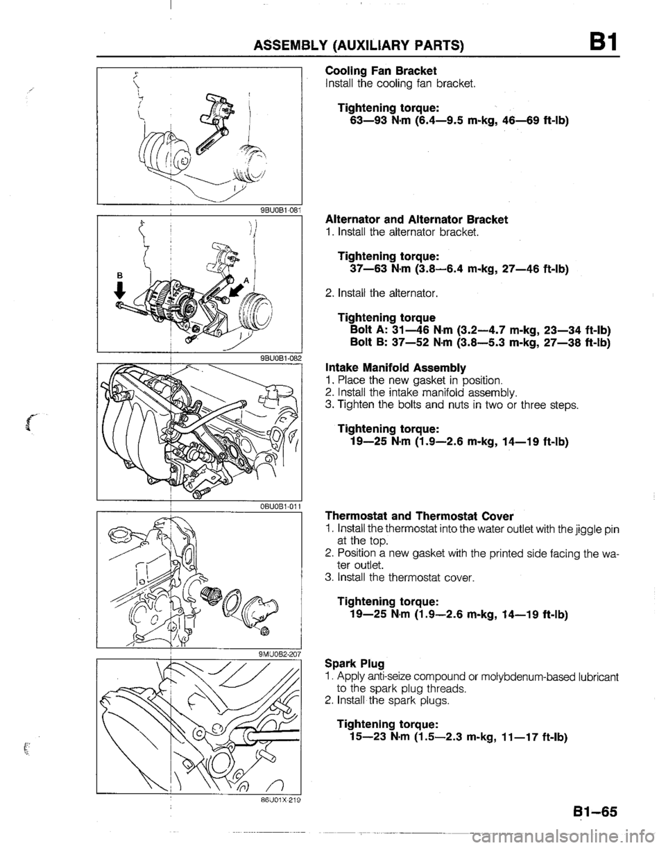 MAZDA B2200 1992  Workshop Manual 