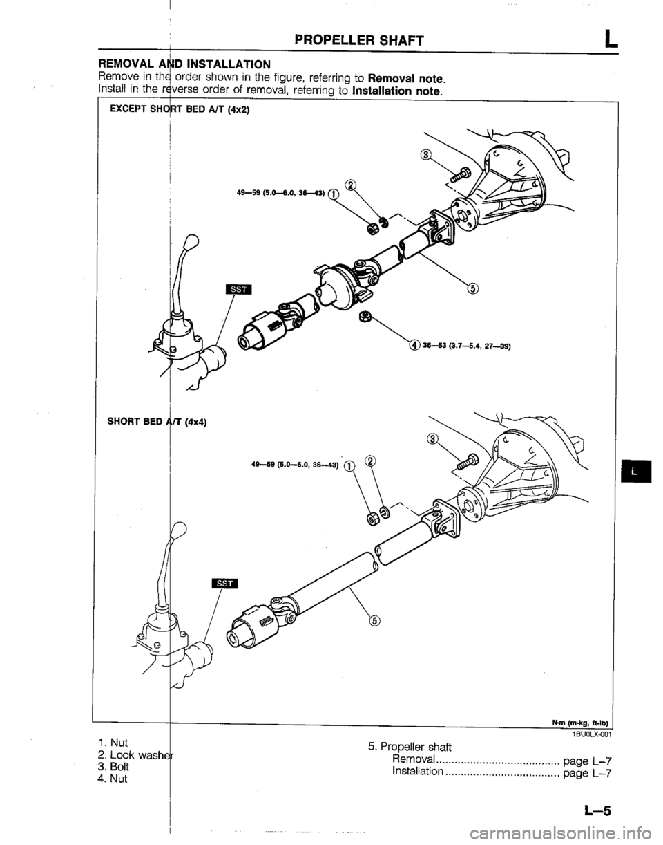 MAZDA B2200 1992  Workshop Manual 