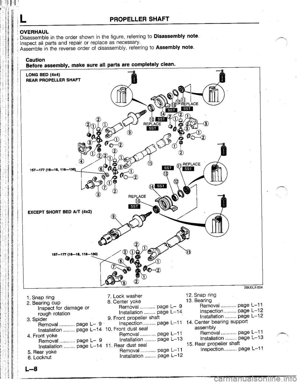 MAZDA B2200 1992  Workshop Manual 