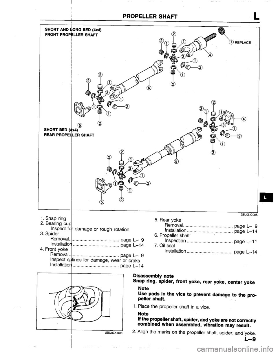 MAZDA B2200 1992  Workshop Manual 