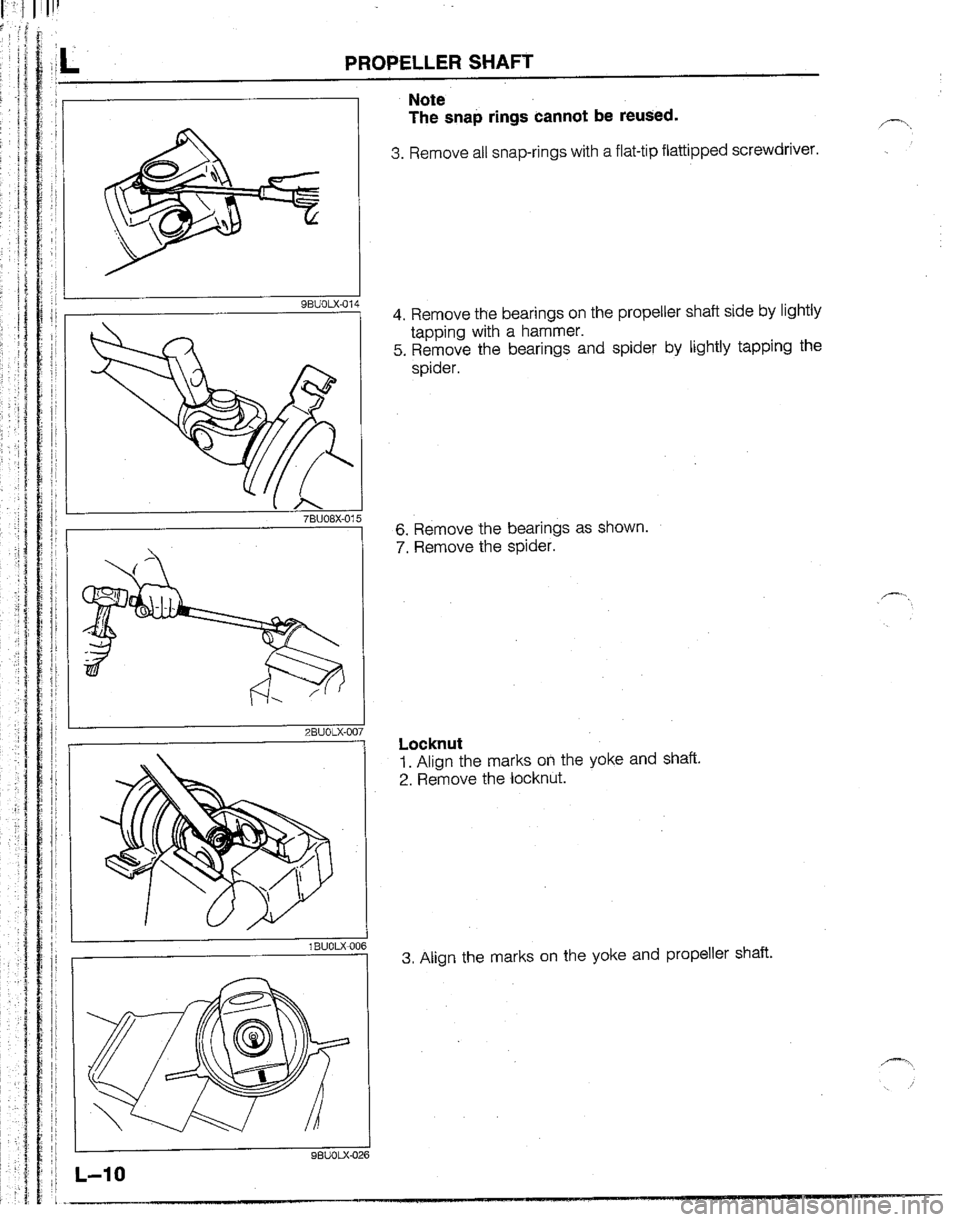 MAZDA B2200 1992  Workshop Manual 