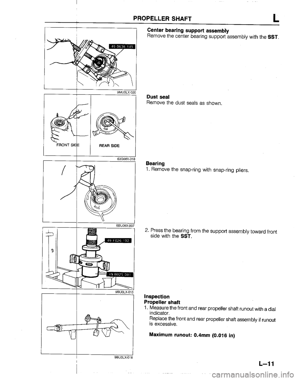 MAZDA B2200 1992  Workshop Manual 
