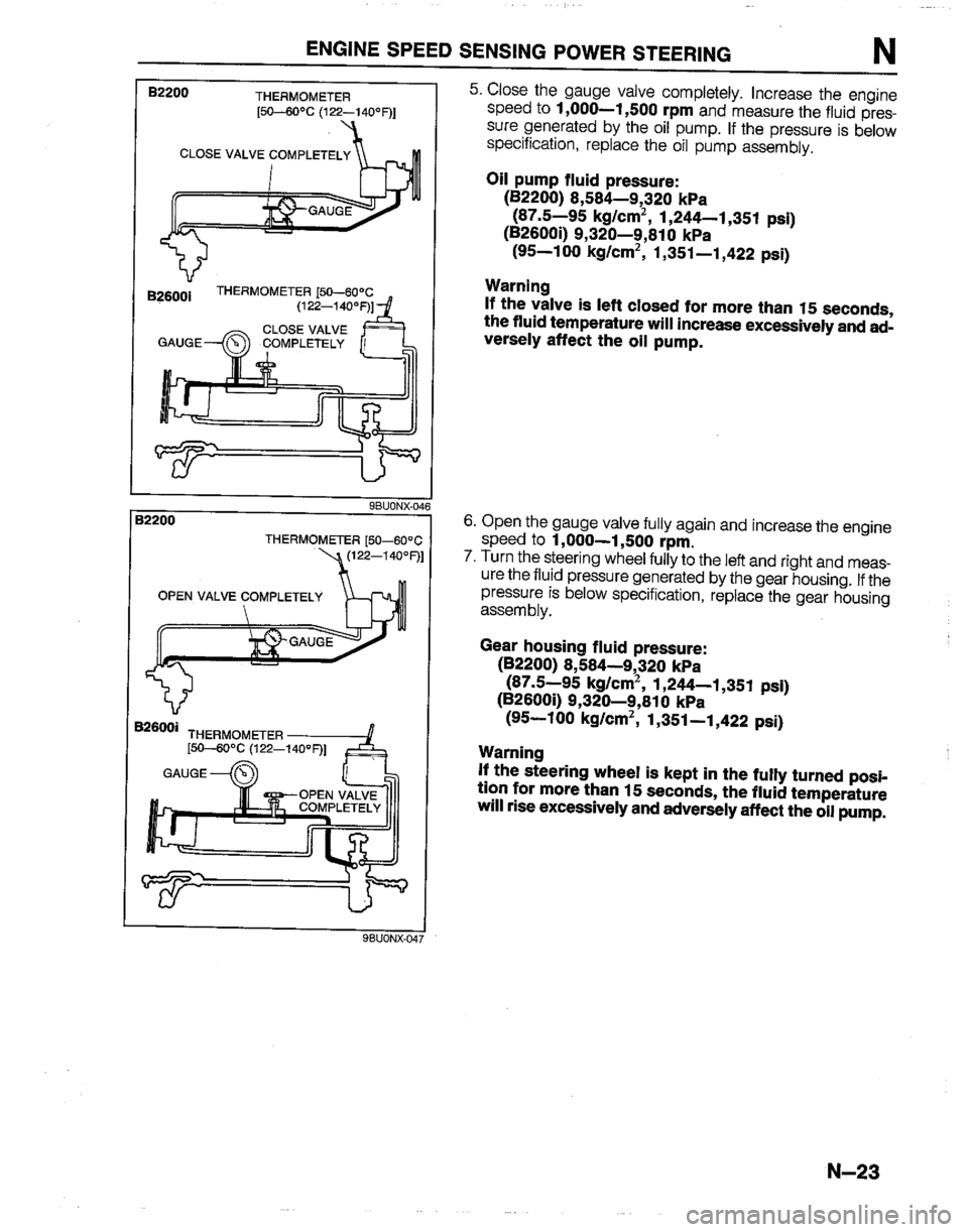 MAZDA B2600I 1992  Workshop Manual 