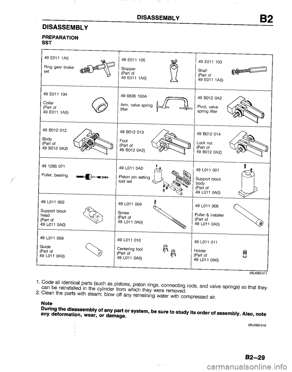 MAZDA B2600I 1992  Workshop Manual 
