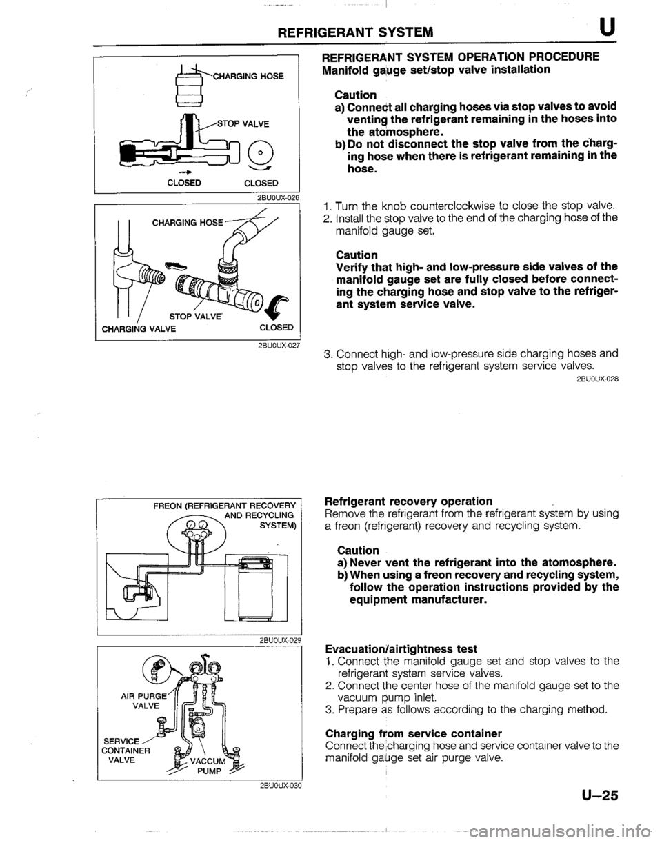 MAZDA B2600I 1992  Workshop Manual 