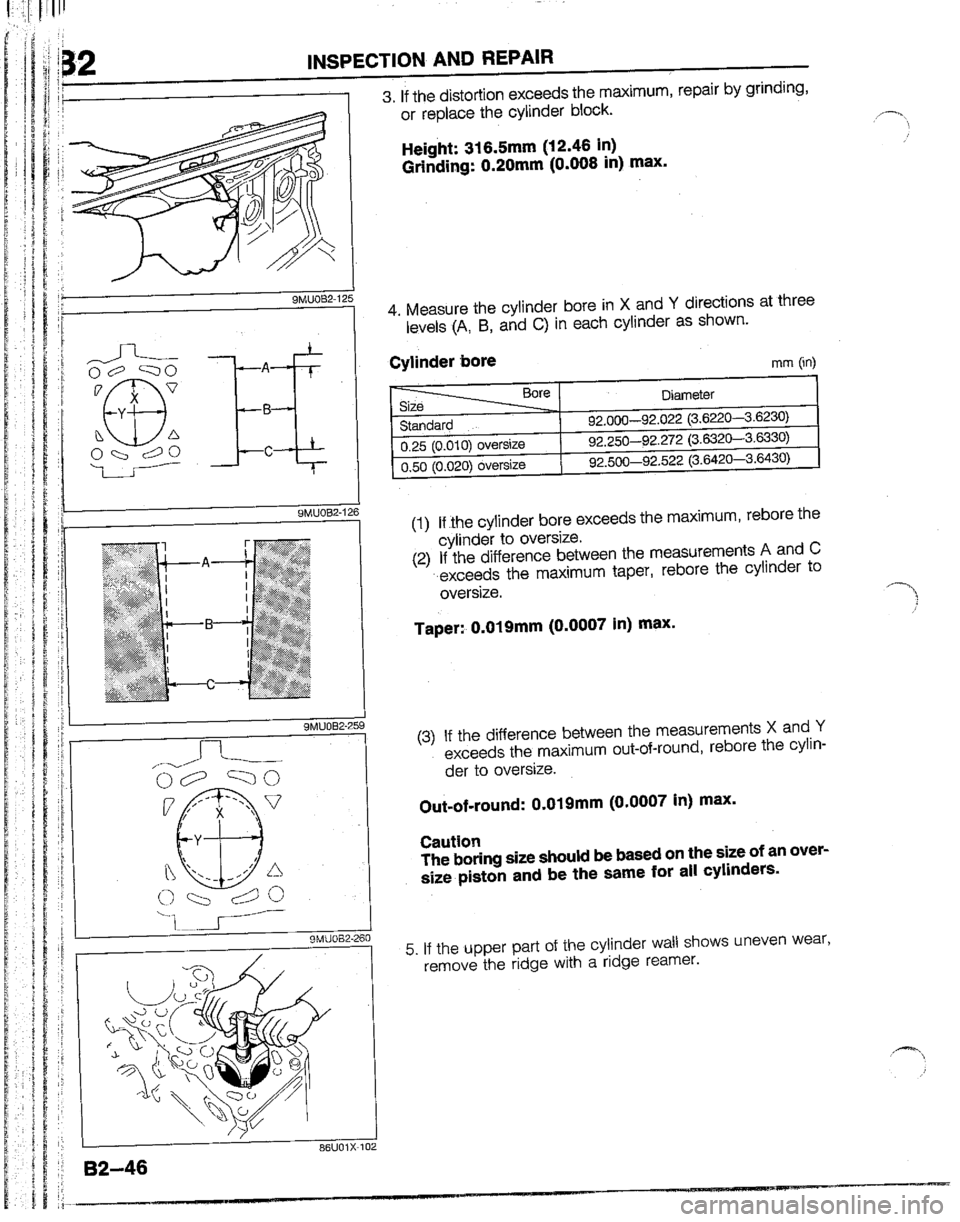 MAZDA B2600I 1992  Workshop Manual 