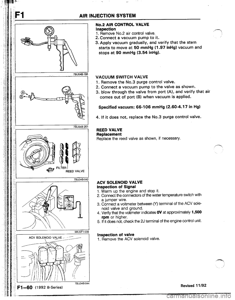 MAZDA B2600I 1992  Workshop Manual 