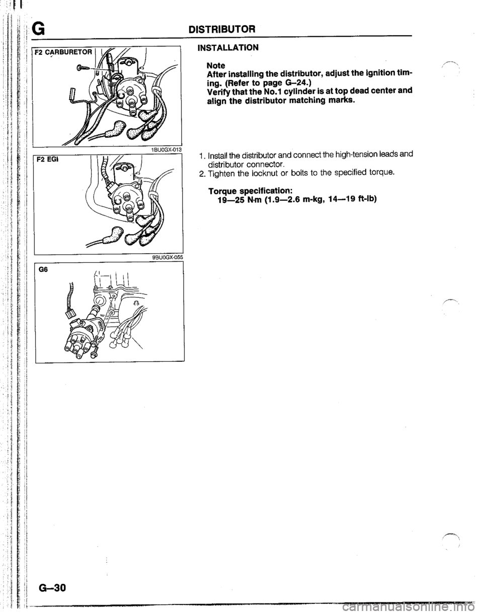 MAZDA B2600I 1992  Workshop Manual 
