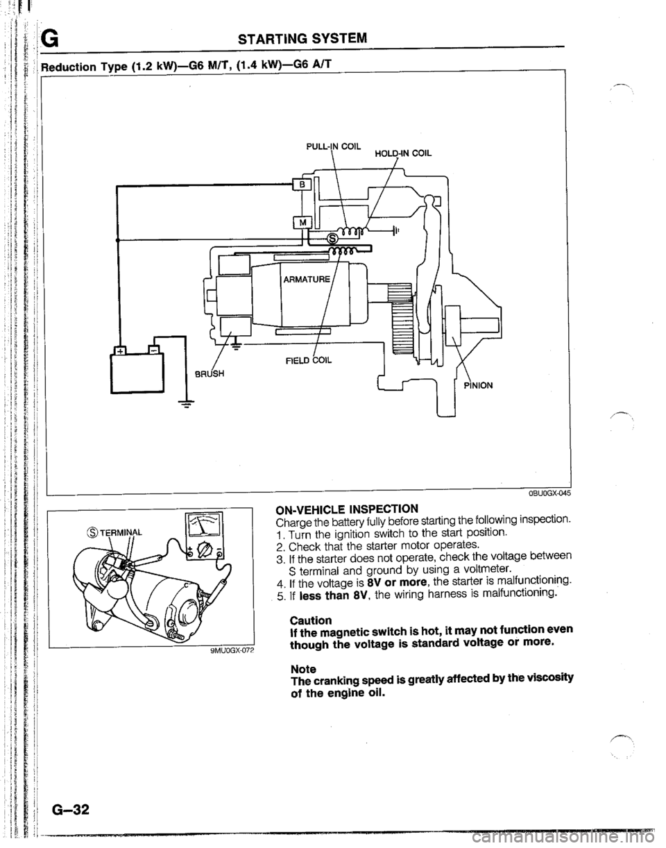 MAZDA B2600I 1992  Workshop Manual 