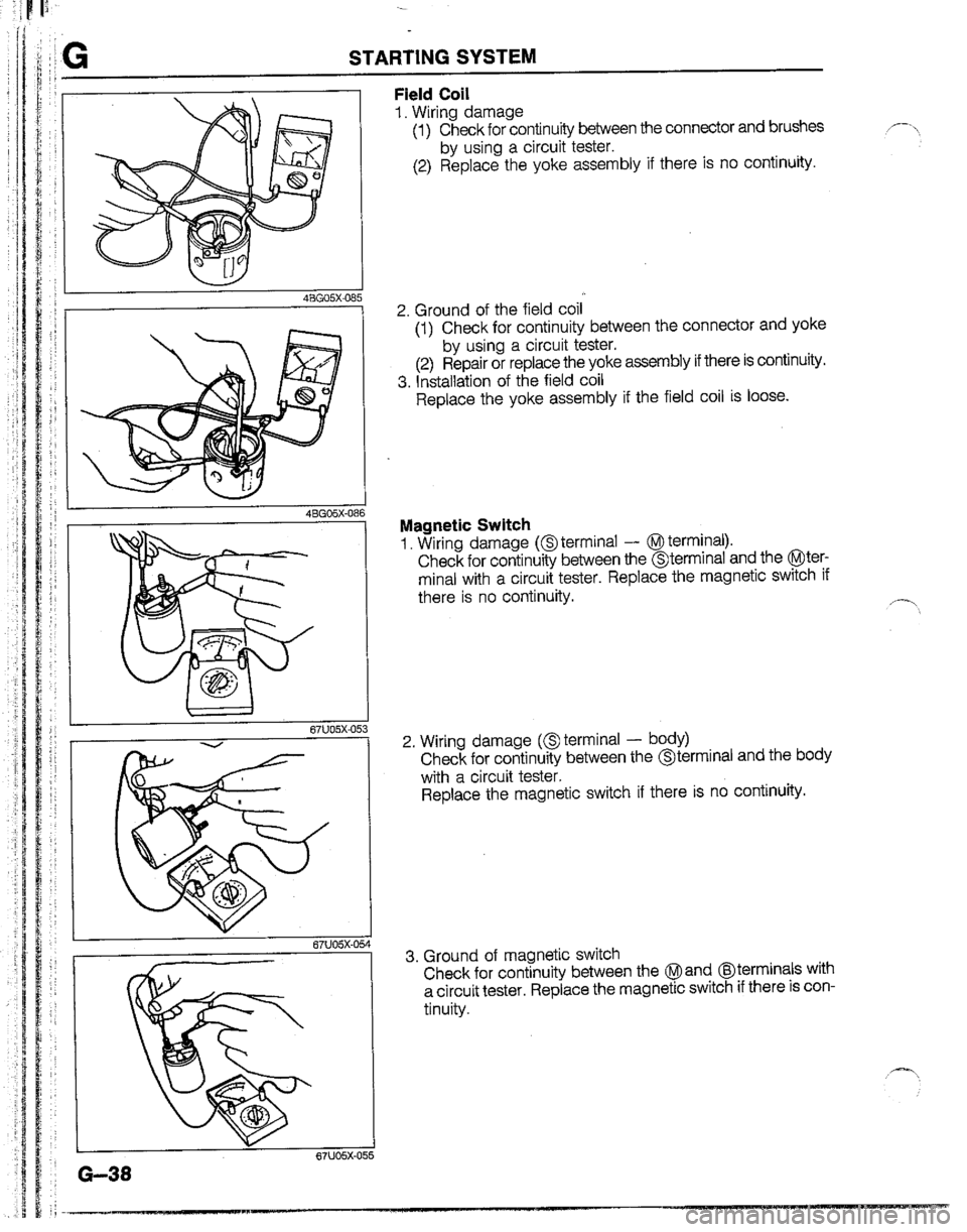 MAZDA B2600I 1992  Workshop Manual 