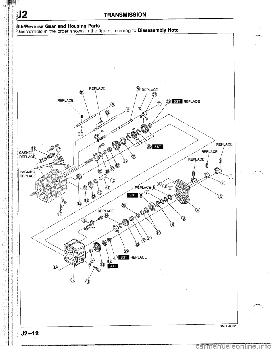 MAZDA B2600I 1992  Workshop Manual 