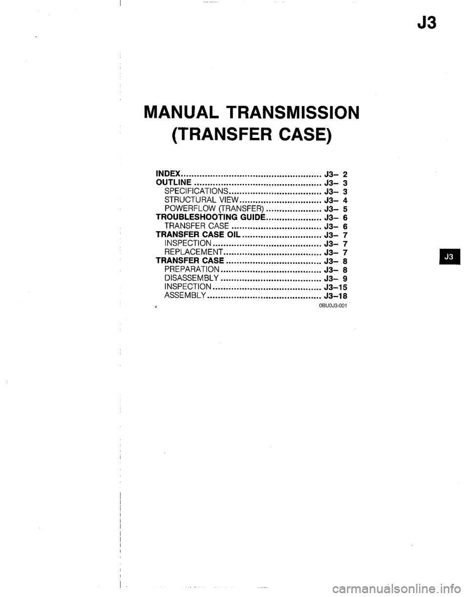 MAZDA B2600I 1992  Workshop Manual 