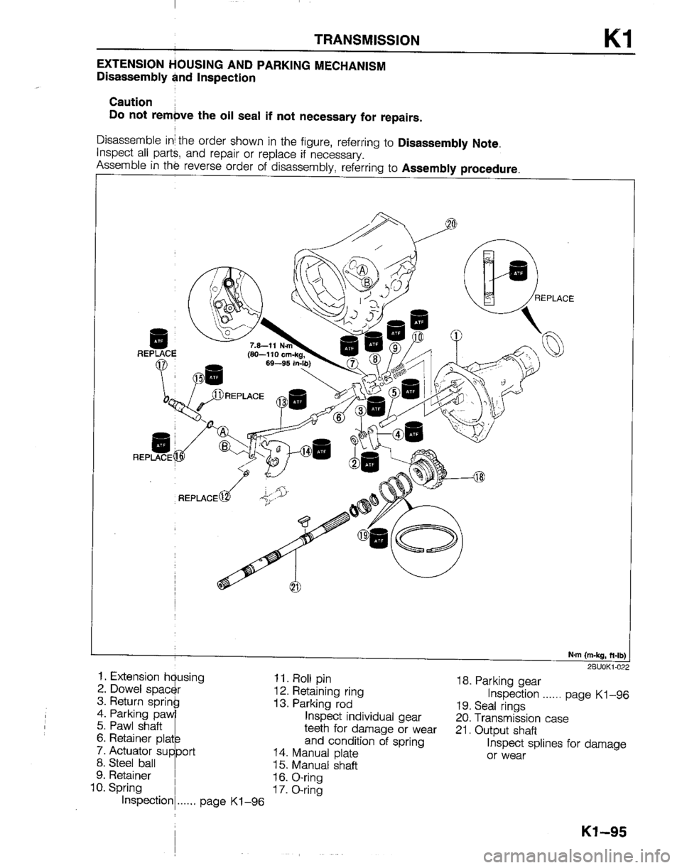MAZDA B2600I 1992  Workshop Manual 