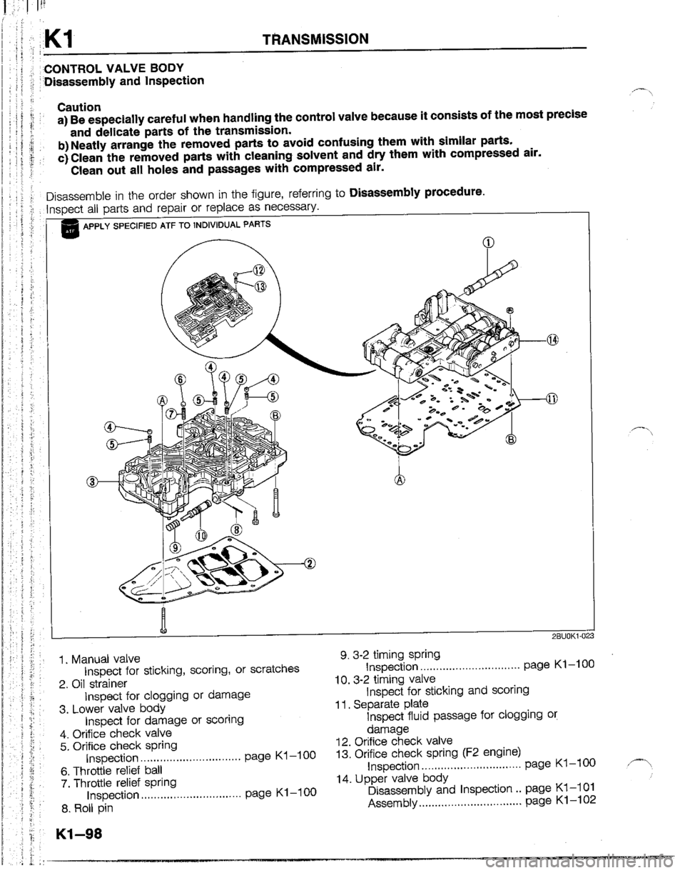 MAZDA B2600I 1992  Workshop Manual 