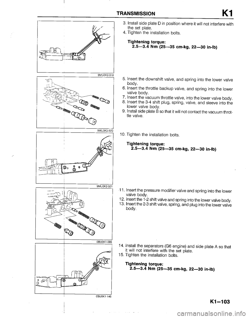 MAZDA B2600I 1992  Workshop Manual 