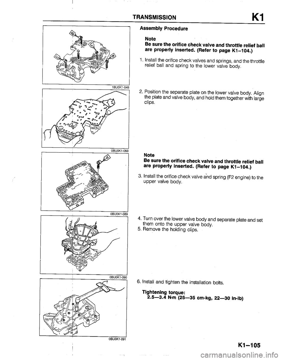 MAZDA B2600I 1992  Workshop Manual 