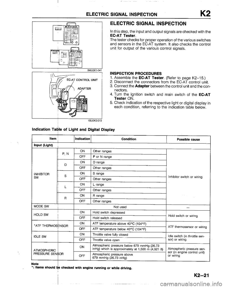 MAZDA B2600I 1992  Workshop Manual 