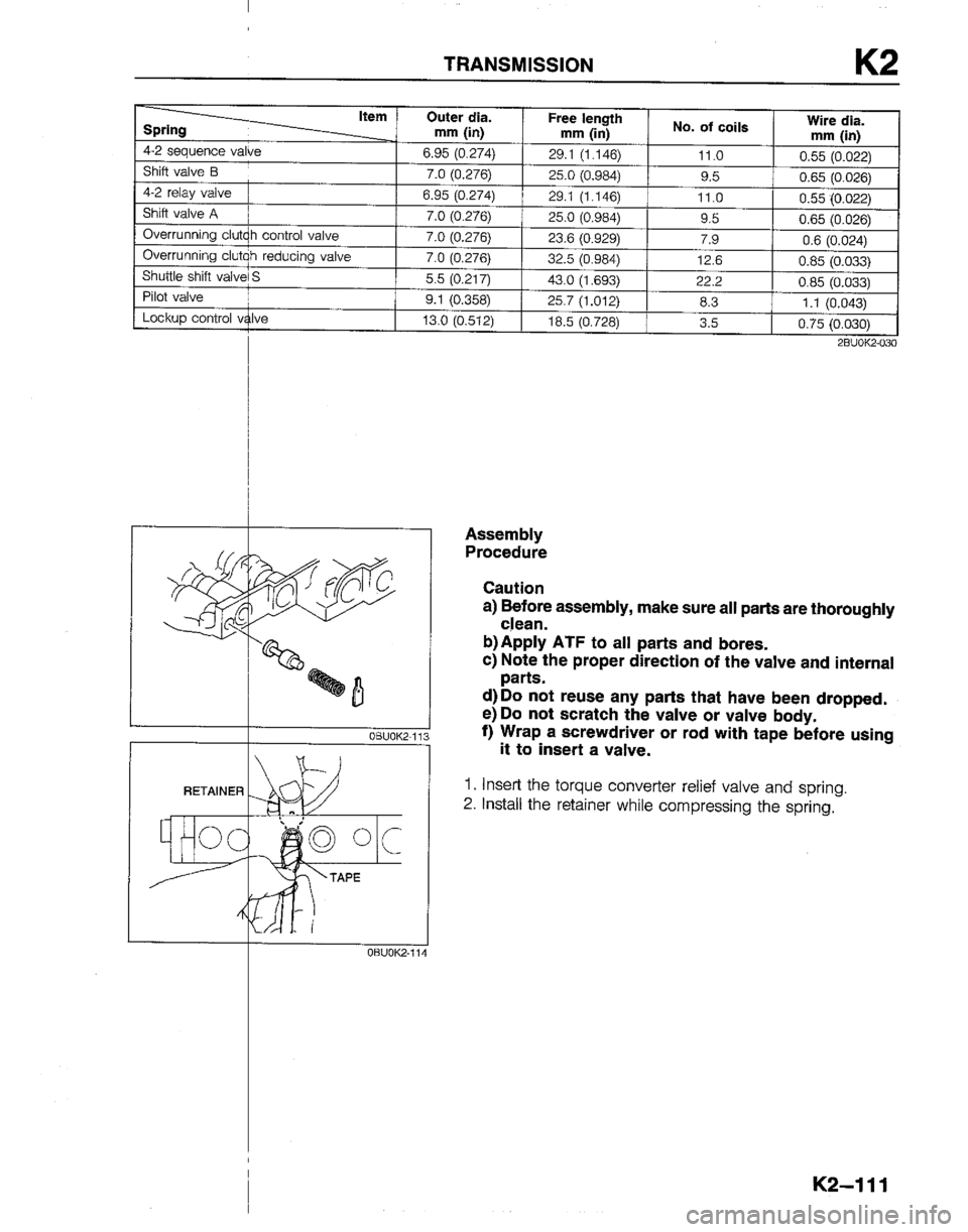 MAZDA B2600I 1992  Workshop Manual 