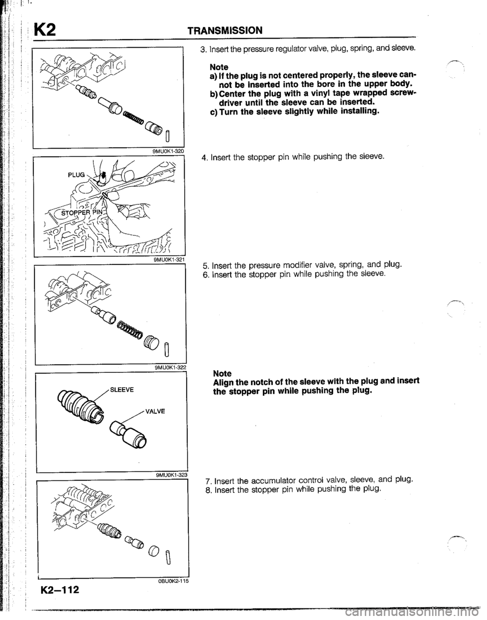 MAZDA B2600I 1992  Workshop Manual 