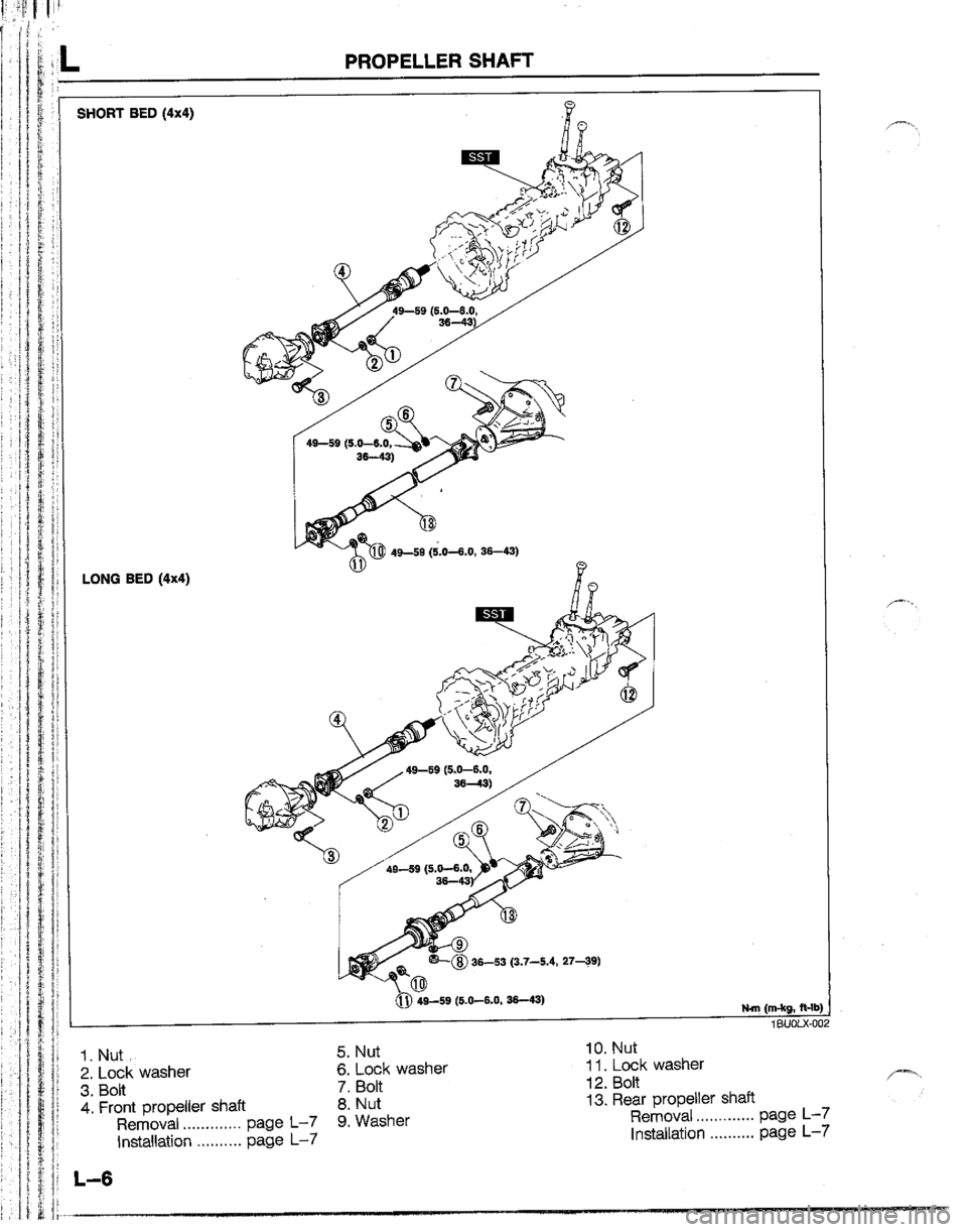 MAZDA B2600I 1992  Workshop Manual 
