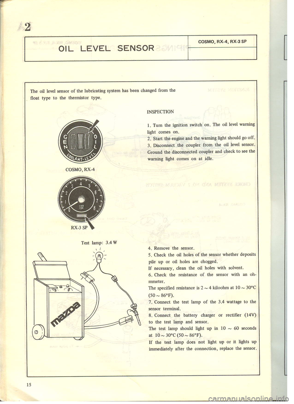 MAZDA COSMO 1978  Service Highlights Manual 