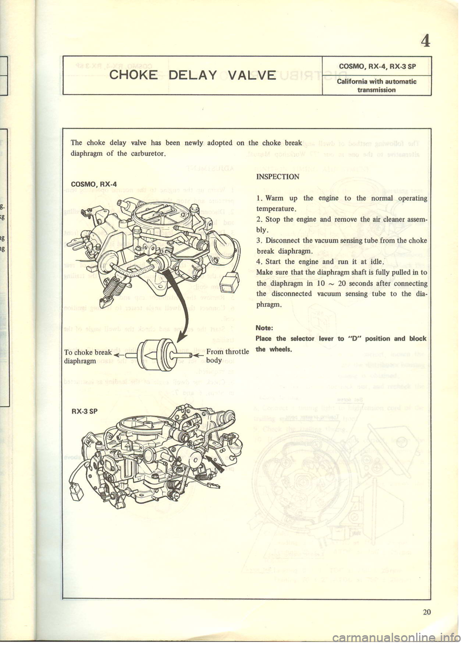 MAZDA COSMO 1978  Service Highlights Manual 