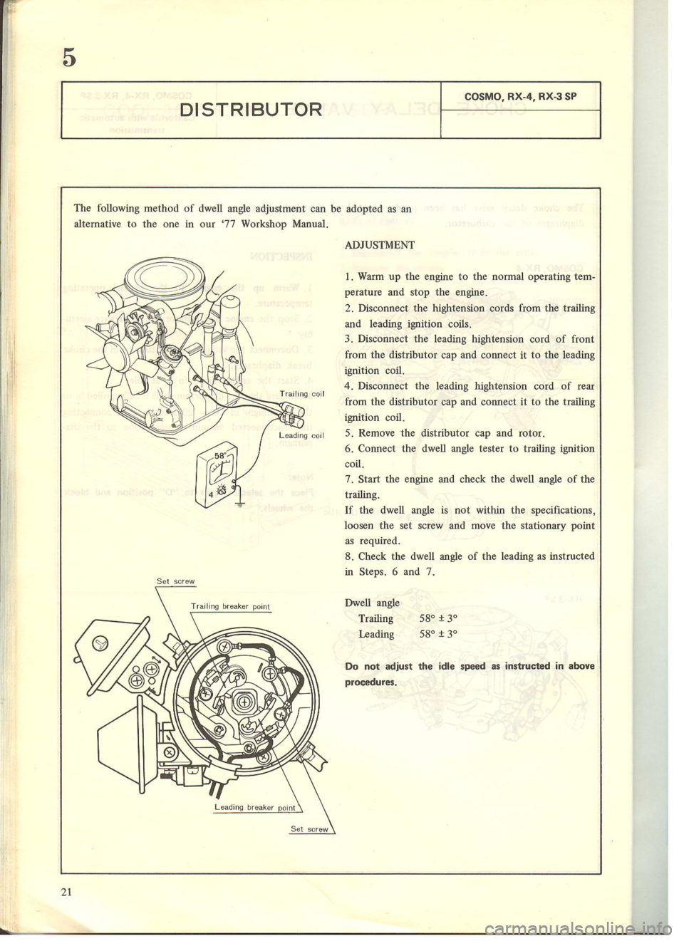 MAZDA COSMO 1978  Service Highlights Manual 