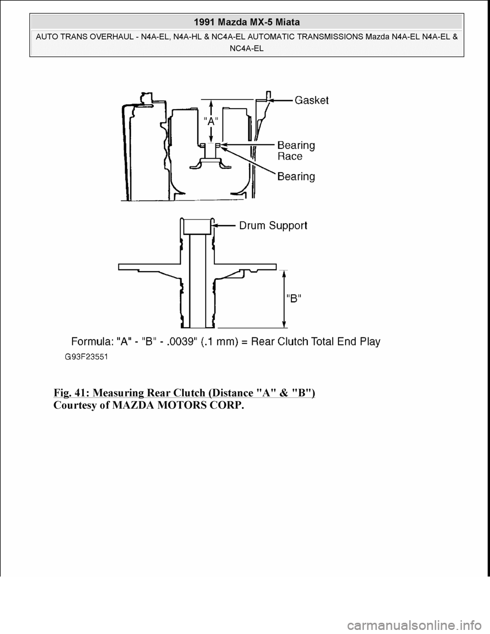 MAZDA MIATA 1991  Factory Service Manual 