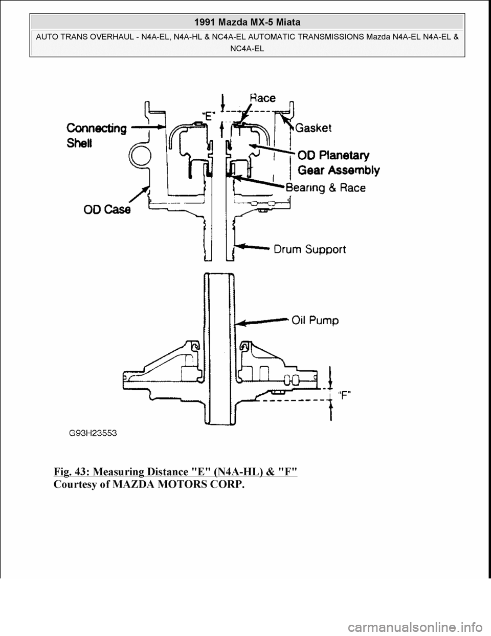 MAZDA MIATA 1991  Factory Service Manual 