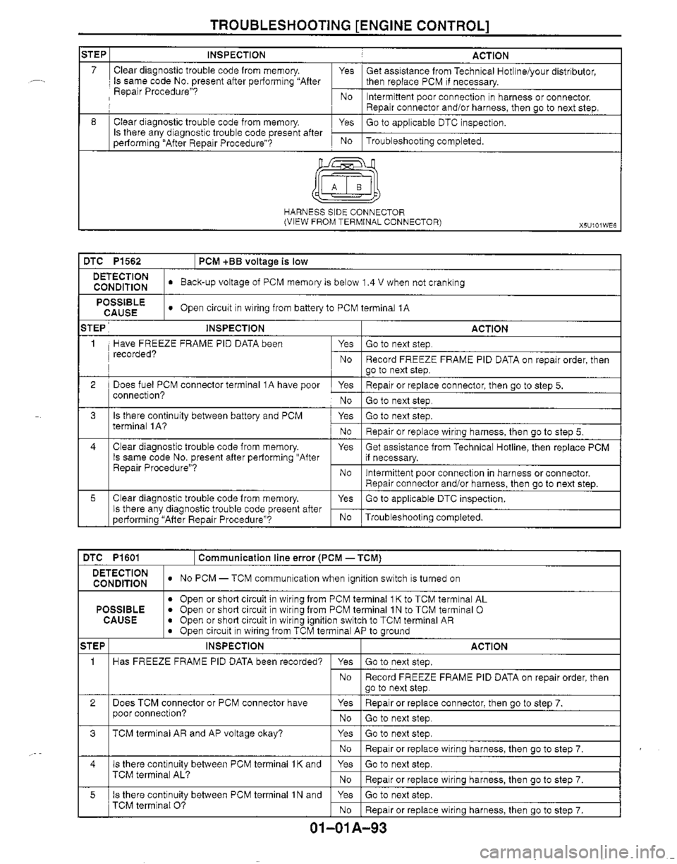 MAZDA MIATA 1999  Workshop Manual 