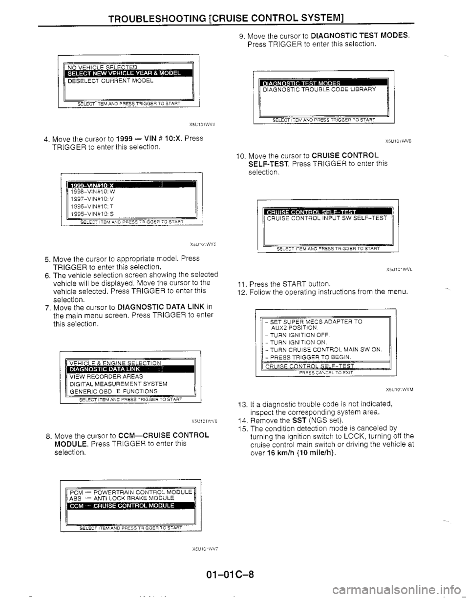 MAZDA MIATA 1999  Workshop Manual 