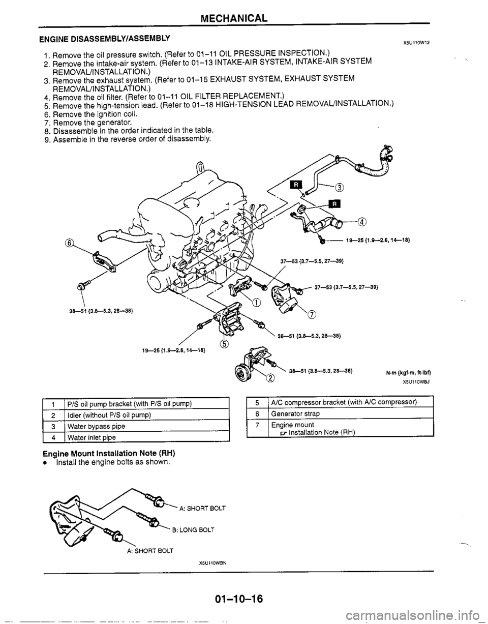 MAZDA MIATA 1999  Workshop Manual 