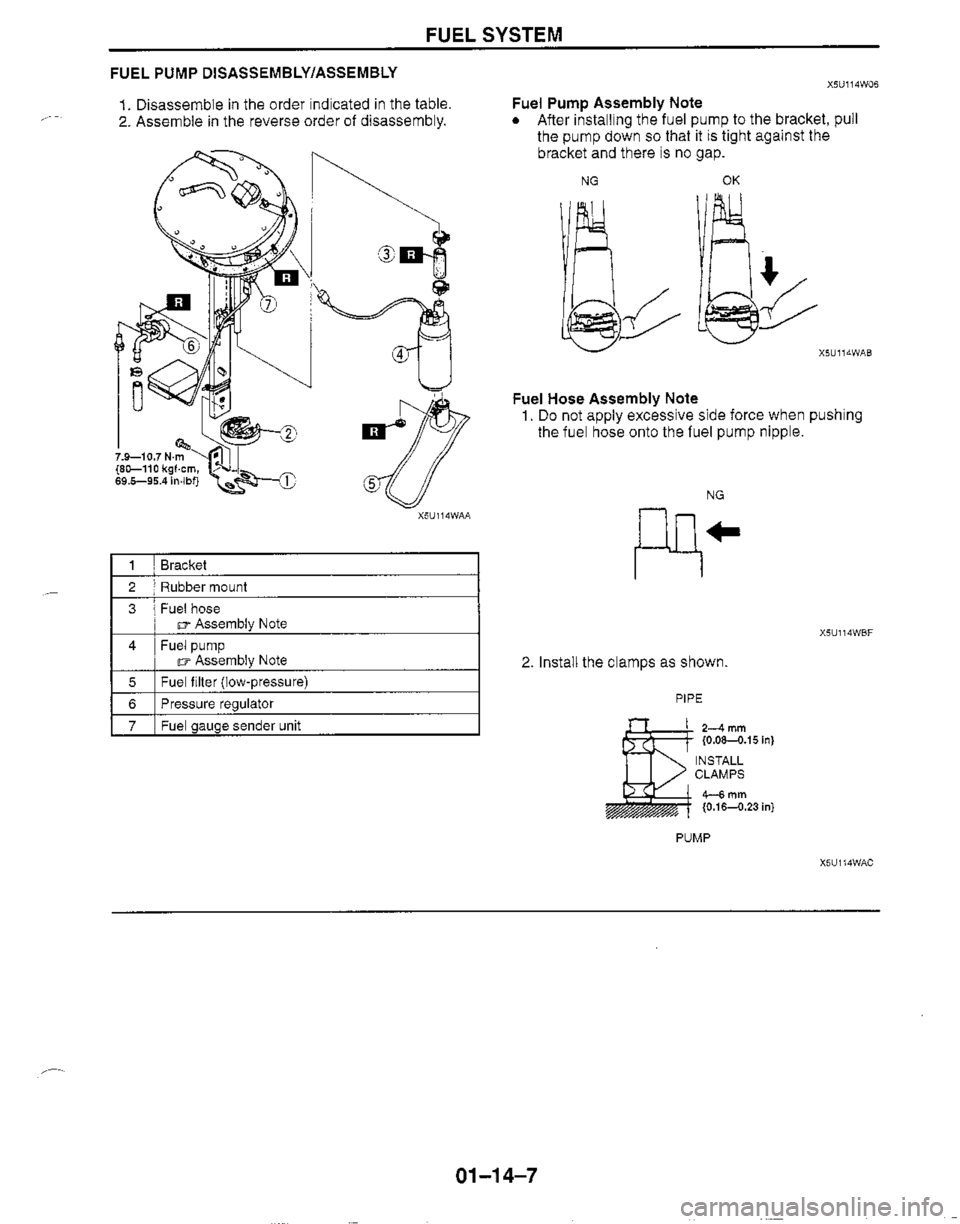 MAZDA MIATA 1999  Workshop Manual 