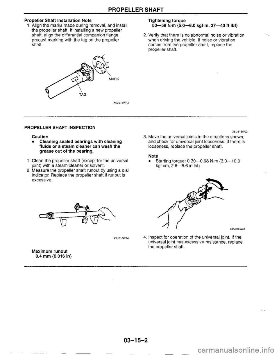 MAZDA MIATA 1999  Workshop Manual 