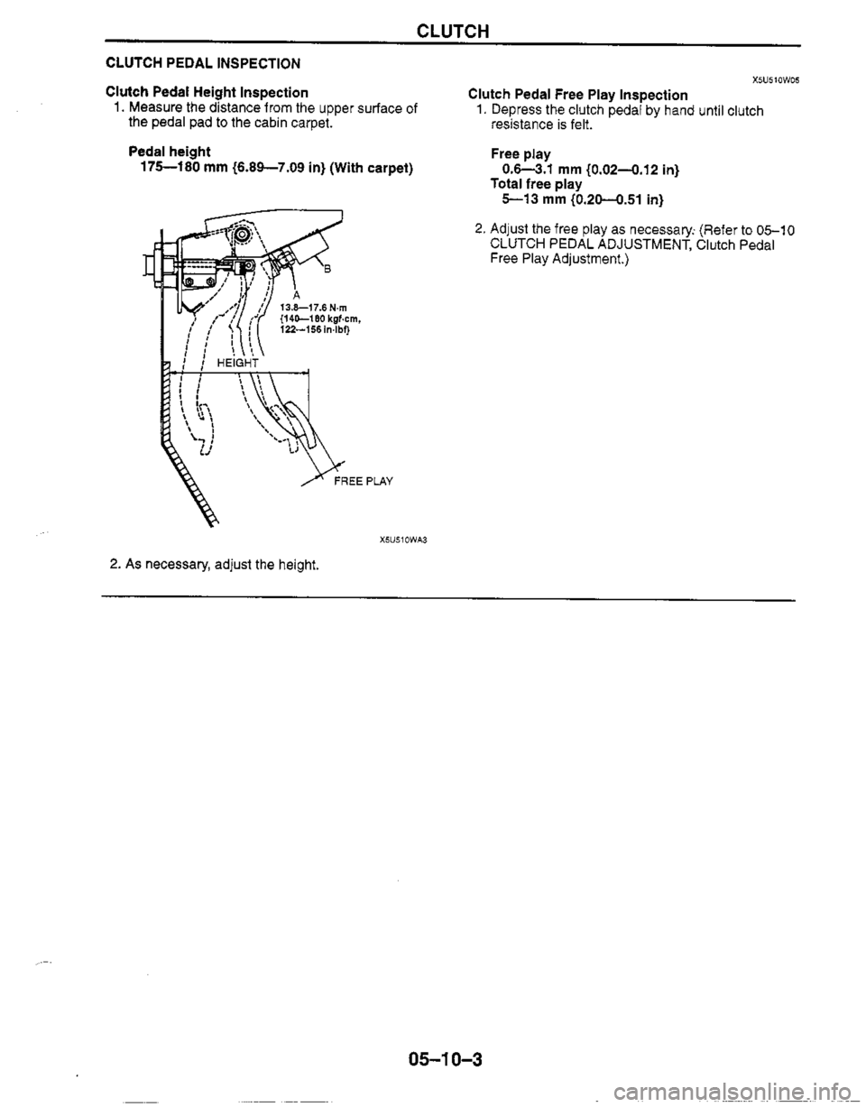 MAZDA MIATA 1999  Workshop Manual 