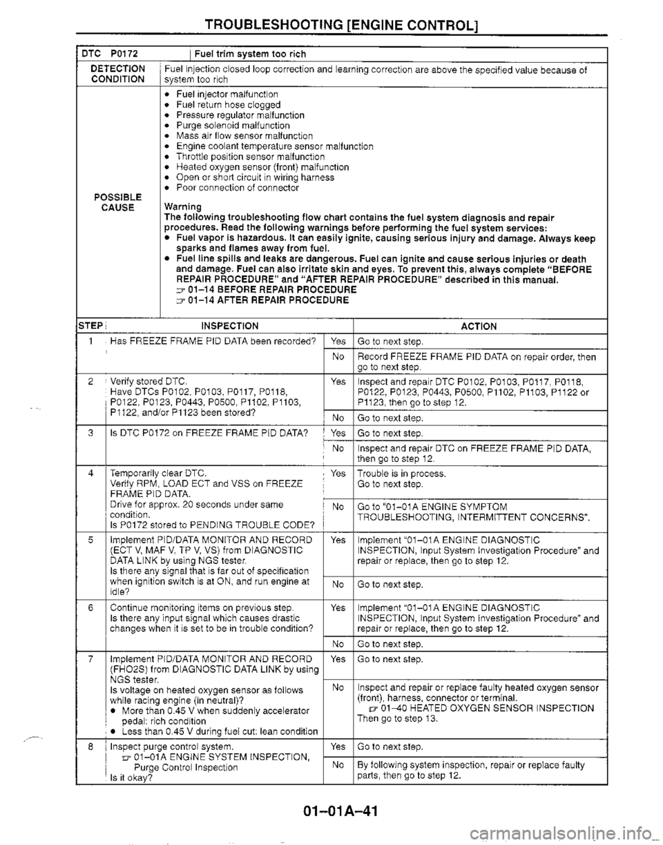 MAZDA MIATA 1999  Workshop Manual 