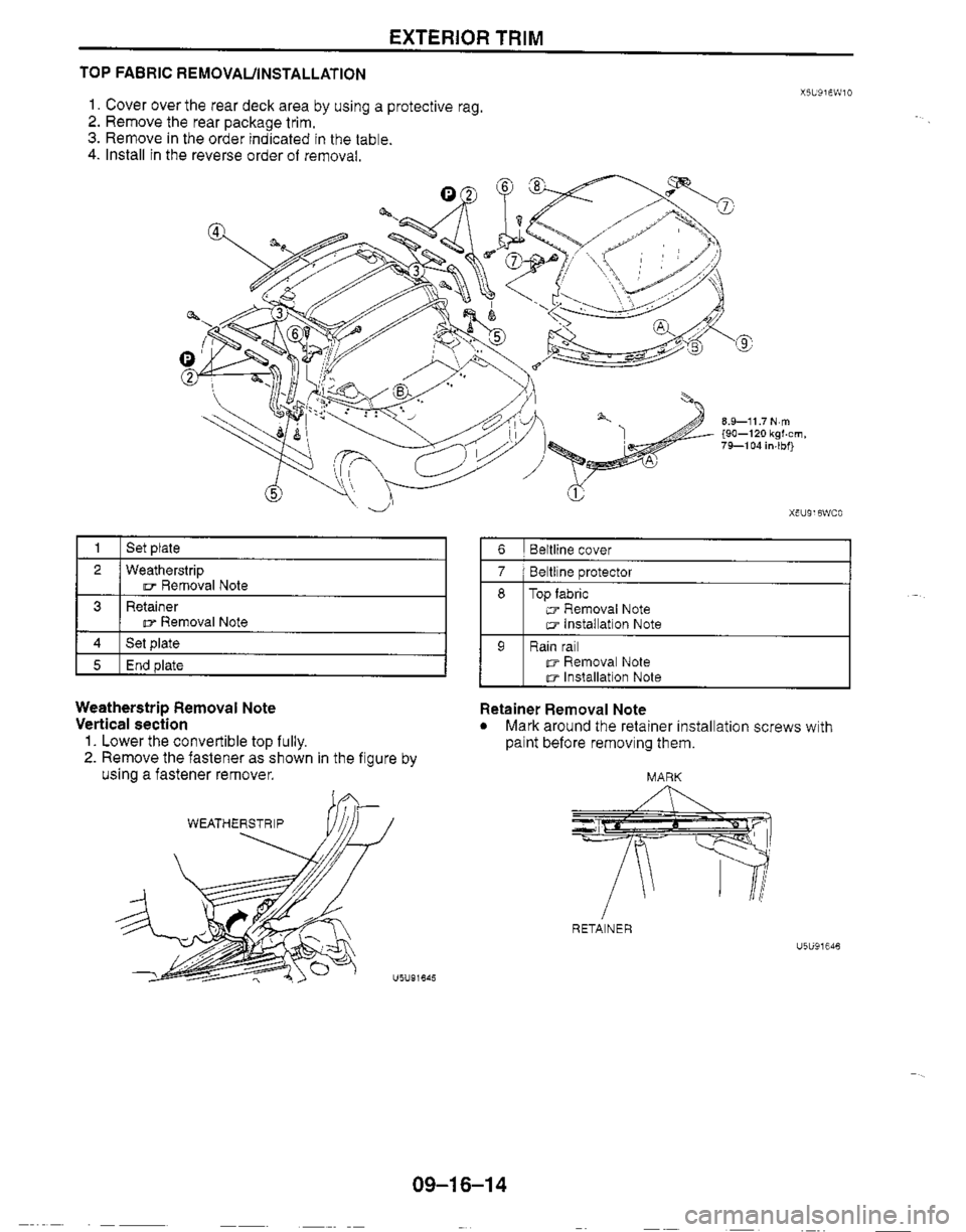 MAZDA MIATA 1999  Workshop Manual 