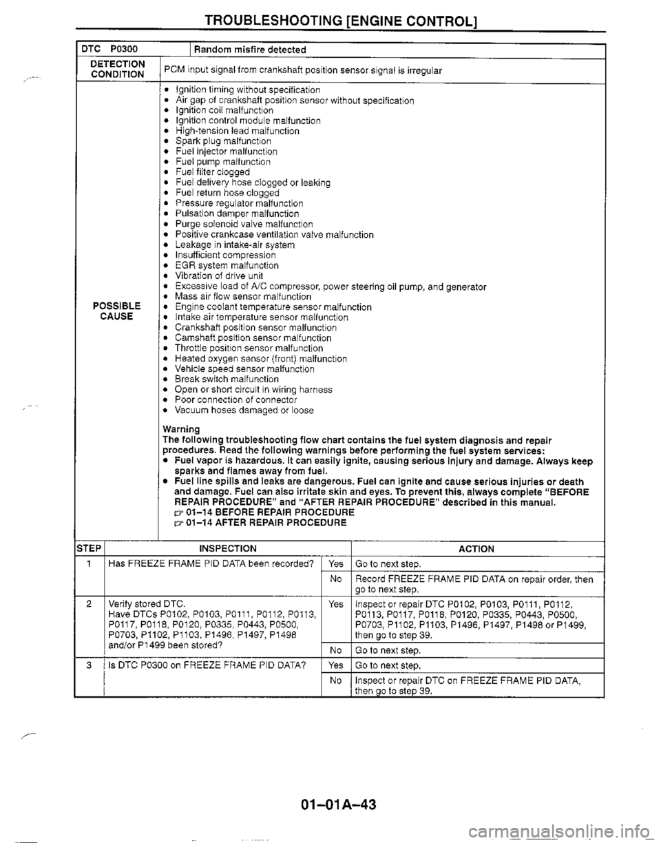 MAZDA MIATA 1999  Workshop Manual 
