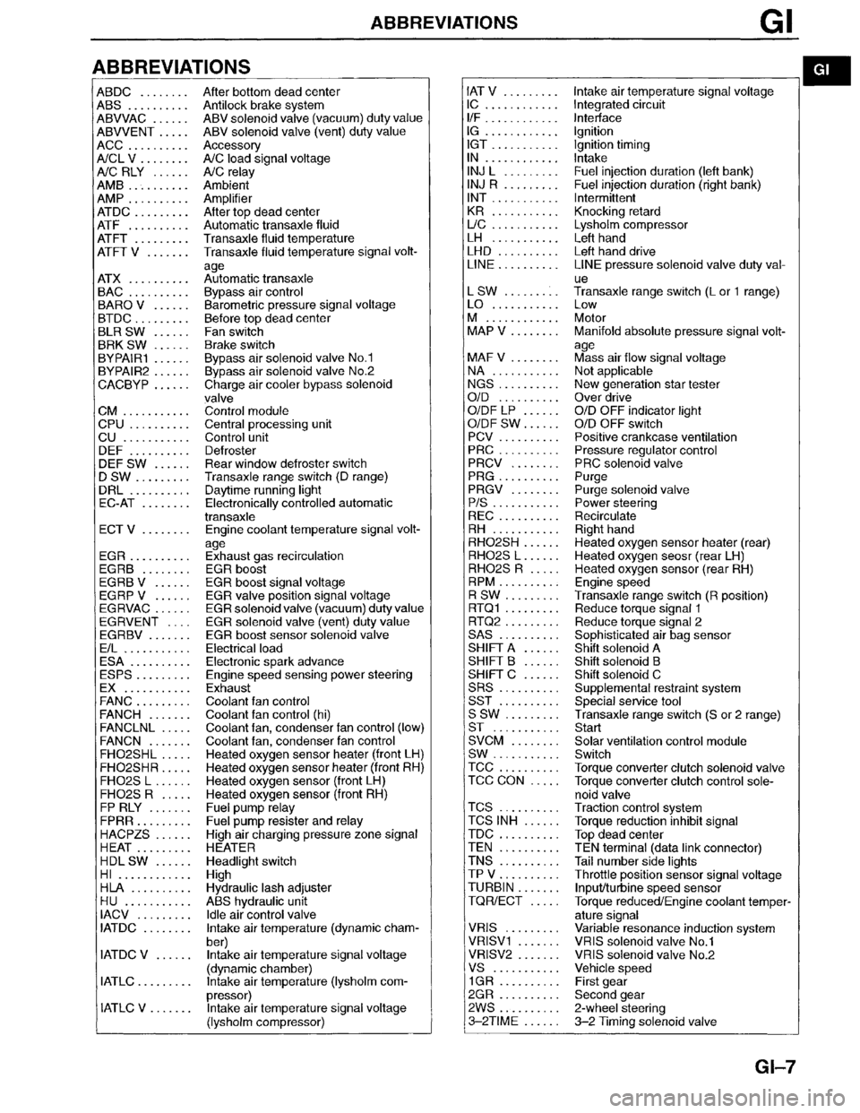 MAZDA MILLENIA 1996  Workshop Manual 