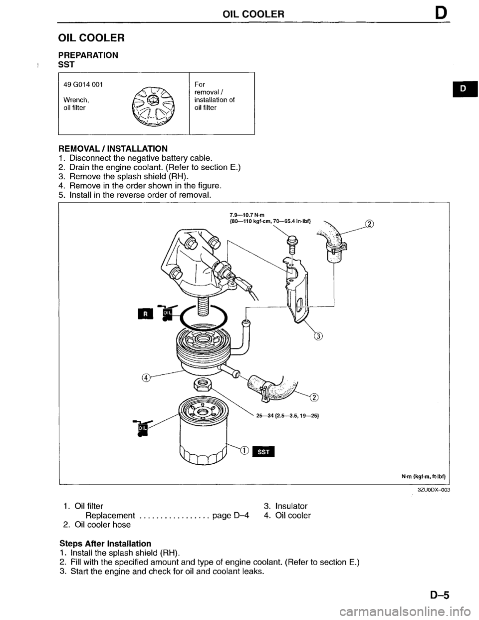 MAZDA MILLENIA 1996  Workshop Manual 