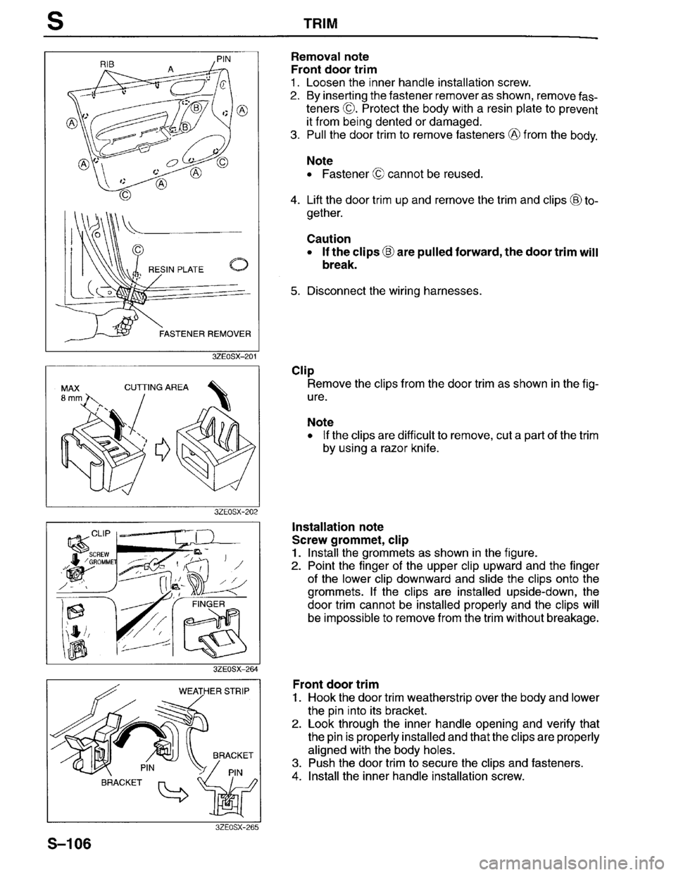 MAZDA MILLENIA 1996  Workshop Manual 
