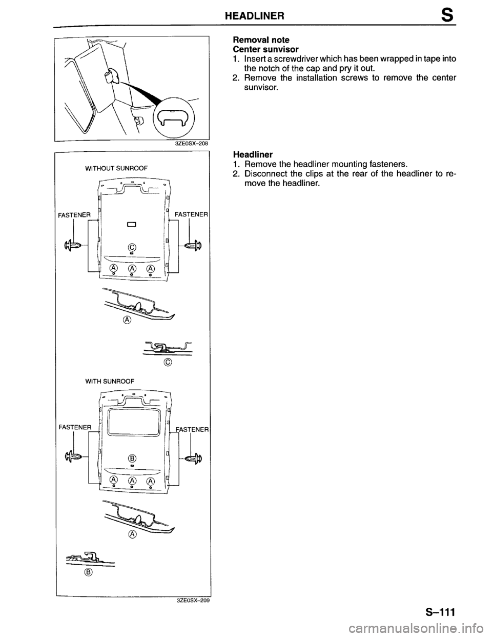 MAZDA MILLENIA 1996  Workshop Manual 