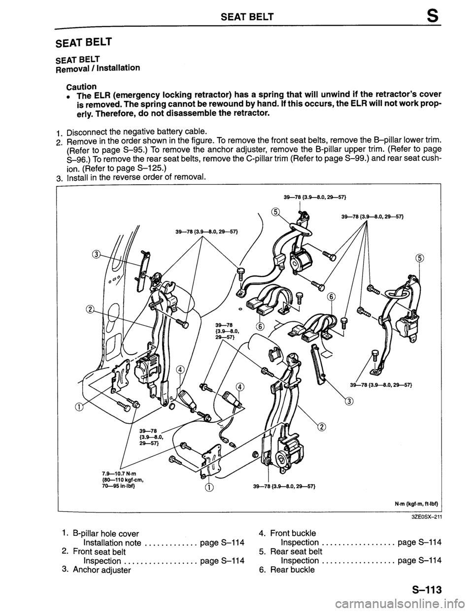 MAZDA MILLENIA 1996  Workshop Manual 