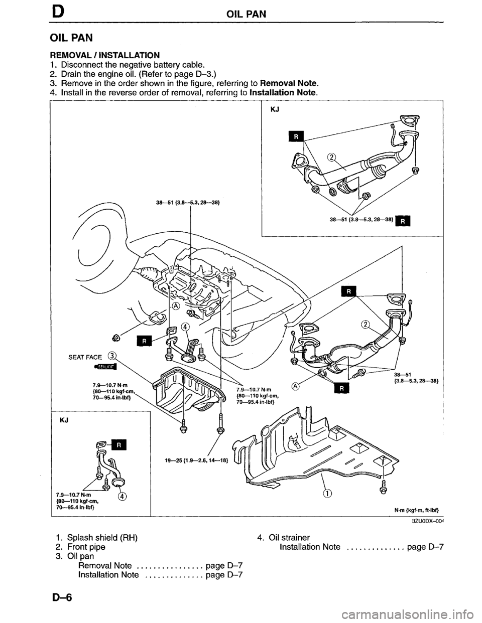 MAZDA MILLENIA 1996  Workshop Manual 